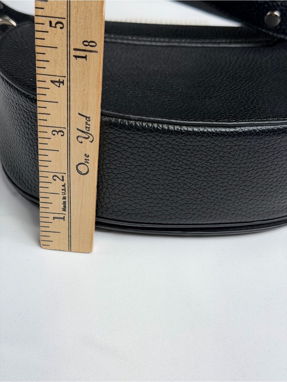 Steve Madden Black Pebbled Satchel with Silver Eyelet Grommet Trim - beautiful - Picture 8 of 12